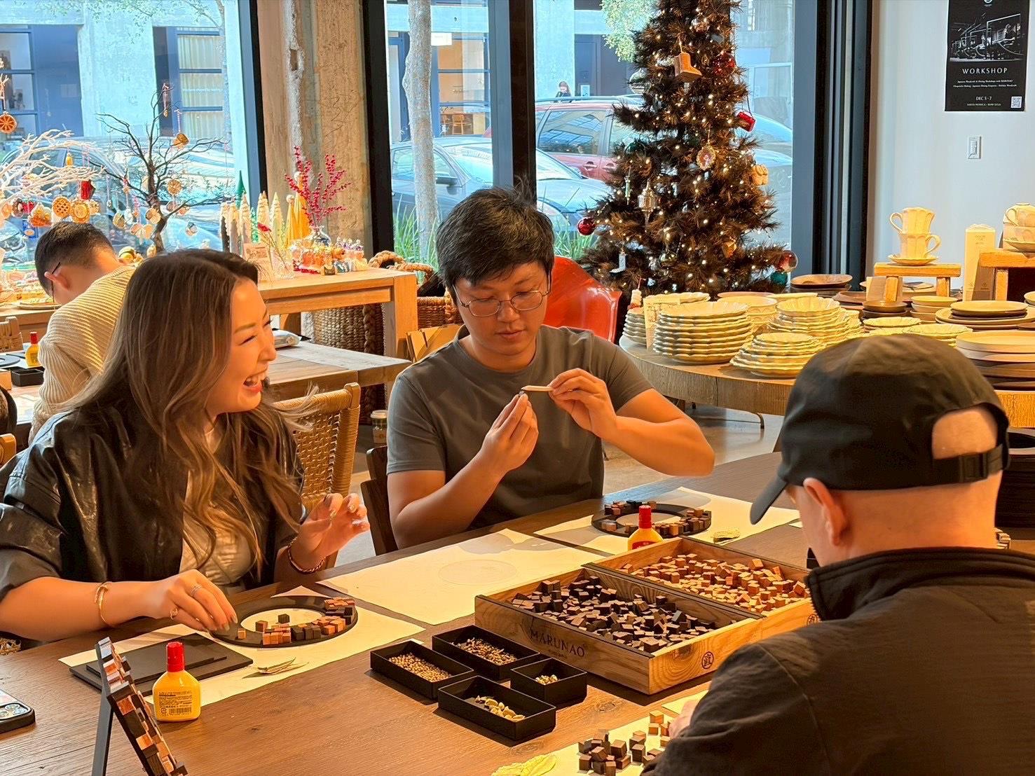 端材でリース作り体験