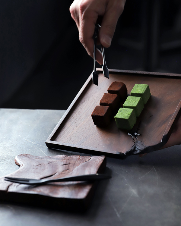 生チョコ&正方皿